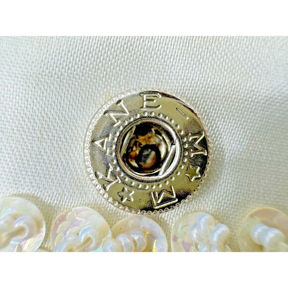 Vintage LA REGALE LTD. BEADED EVENING BAG Cream & White COLOR CLUTCH Hand Made - Picture 3 of 5